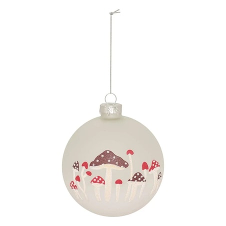 Komplet 12 szklanych bombek Grzybki Ø10 cm