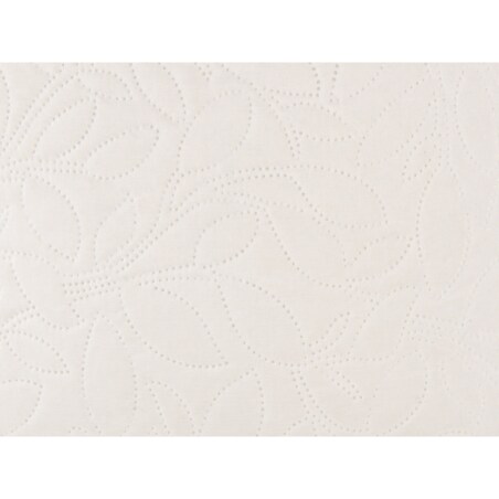 Komplet narzuta na łóżko z poduszkami tłoczona 140 x 210 cm kremowa RUDKHAN