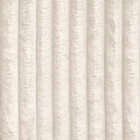 Stolik okrągły kawowy tapicerowany MIJA w tkaninie Tilia, śmietankowy