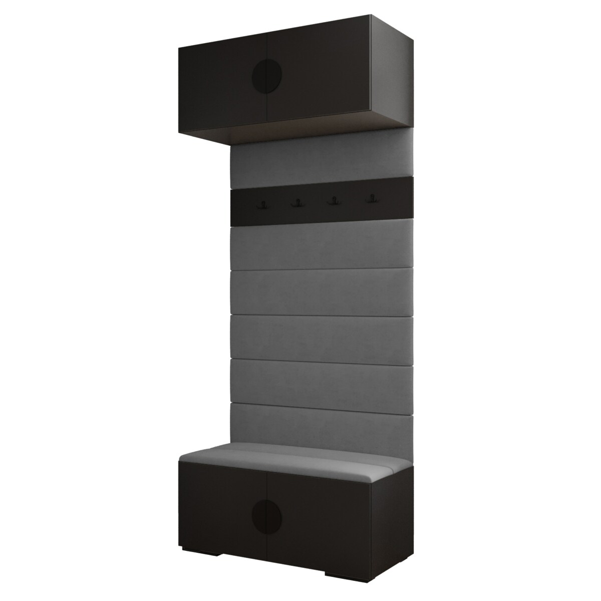 Garderoba do przedpokoju INOVA 4 czarny+czarny+manila16