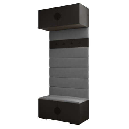 Garderoba do przedpokoju INOVA 4 czarny+czarny+manila16