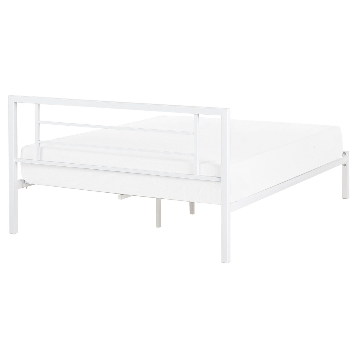 Łóżko metalowe 160 x 200 cm białe CUSSET