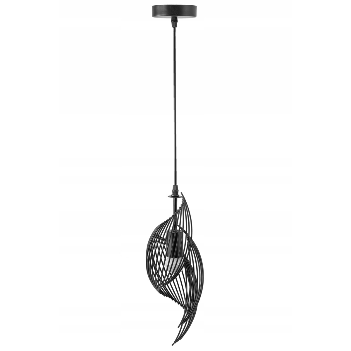 Lampa Wisząca Metalowa Industrialna Black Gold E27