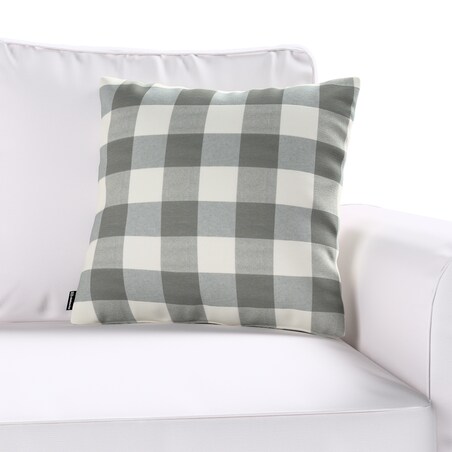 Poszewka Kinga na poduszkę 60x60 szaro-biała krata (5,5x5,5cm)