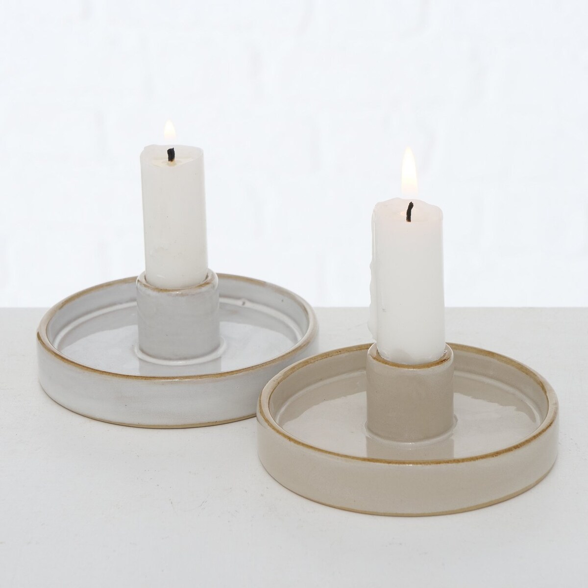 Okrągły świecznik porcelanowy MARIMA, 4 cm