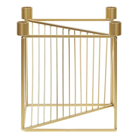 Świecznik metalowy 23 cm złoty MINDORO