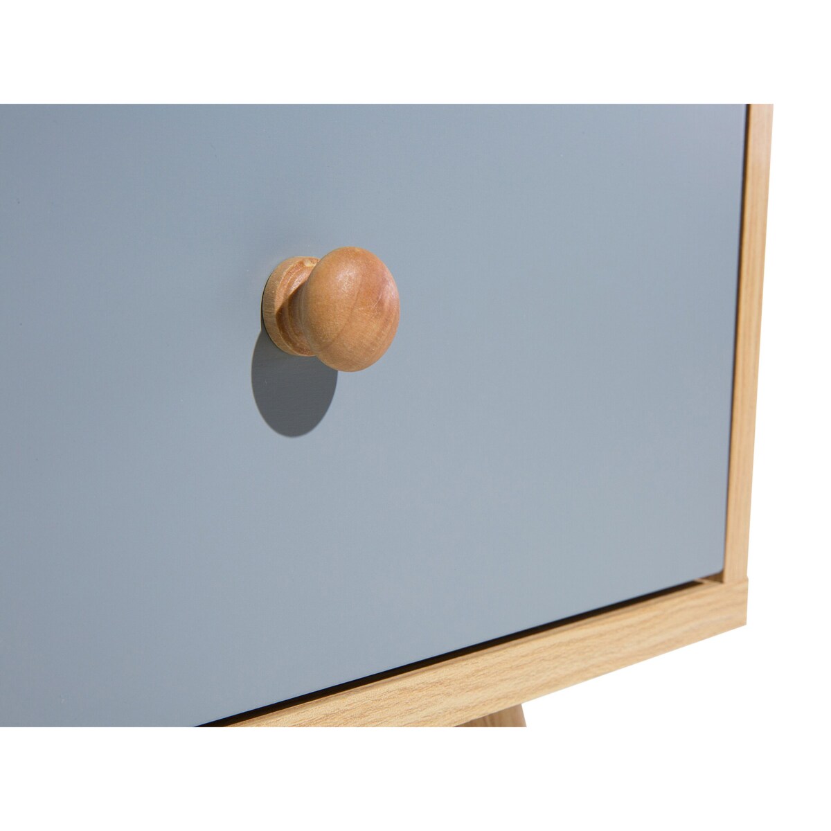 Szafka nocna jasne drewno z szarym ARVADA