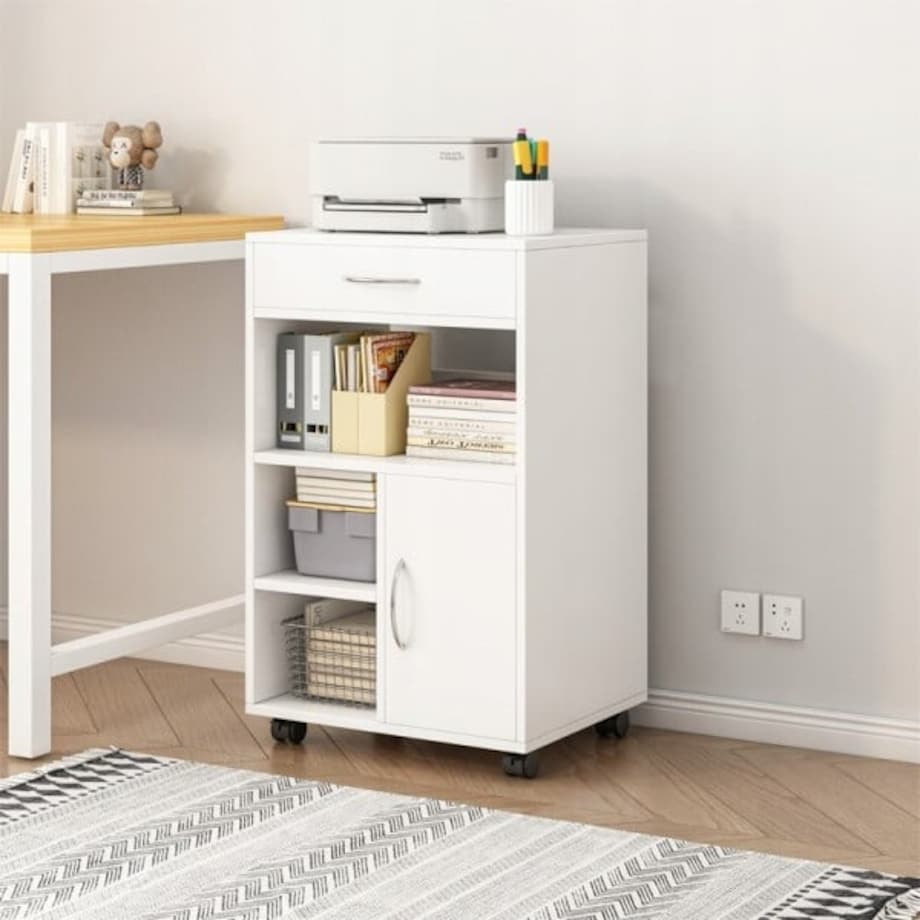 Wielofunkcyjna szafka stojąca stolik drukarkę regał półka nowoczesna 50 cm