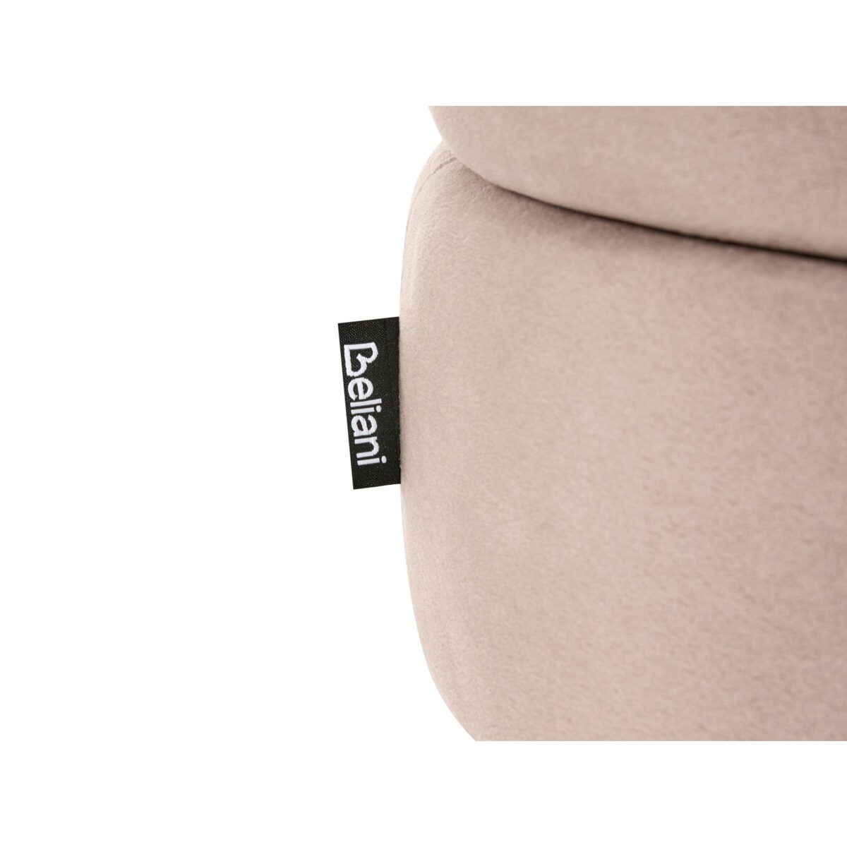 Puf ze schowkiem ELGIN Welur Beżowoszary