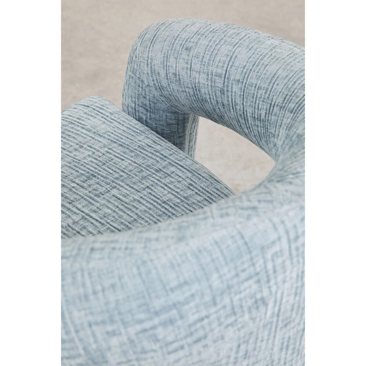 Krzesło do jadalni tapicerowane Greca błękitne