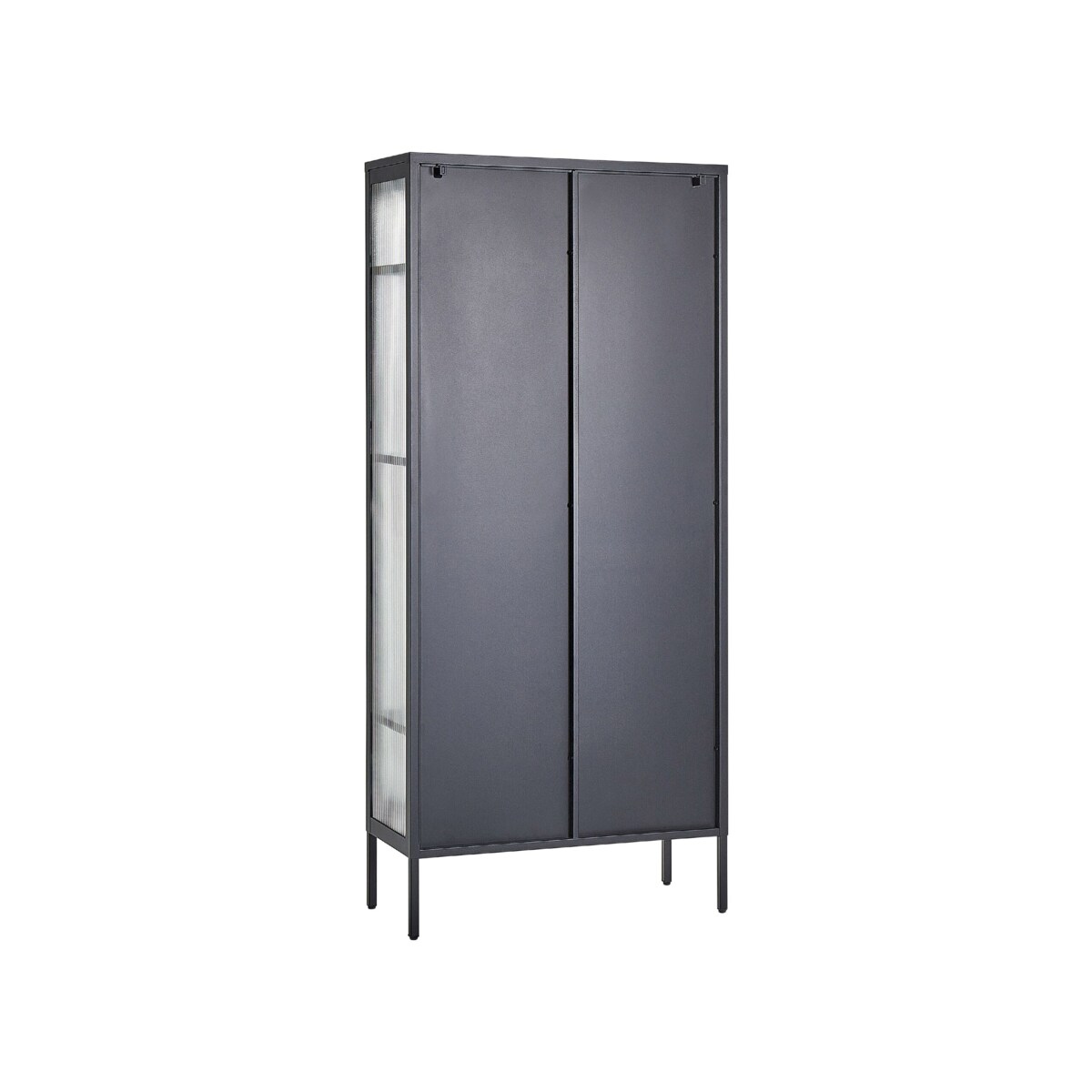 Witryna dwudrzwiowa metalowa czarna FOXTON