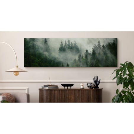 Obraz Panoramiczny Krajobraz Las We Mgle 145x45cm