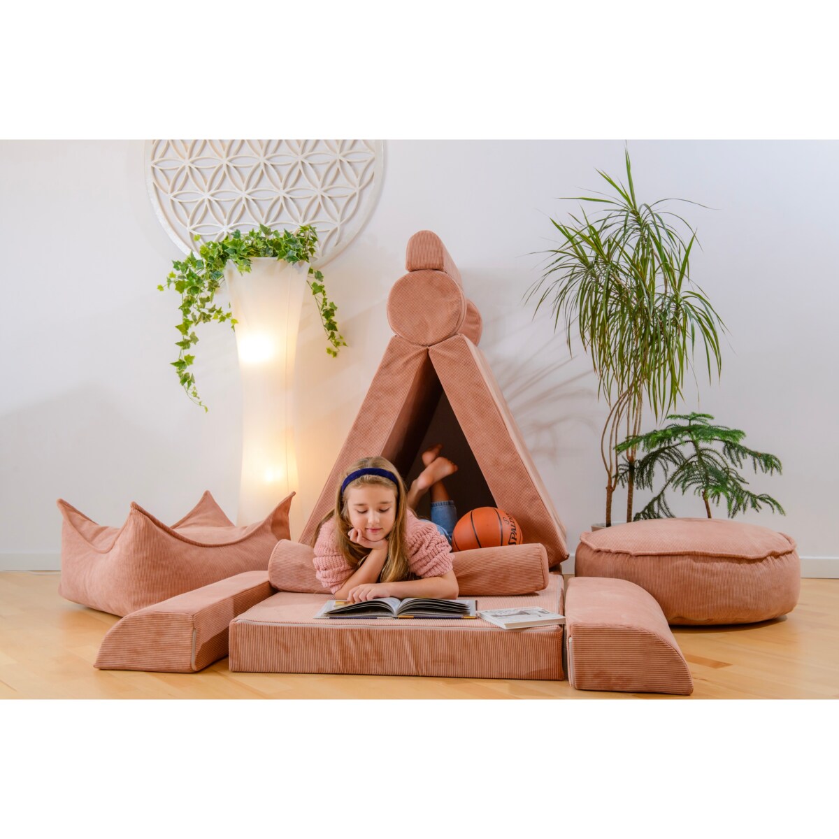 Sofa dla Dzieci Slimcord, Sztruksowa, Beżowa