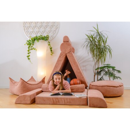 Sofa dla Dzieci Slimcord, Sztruksowa, Beżowa