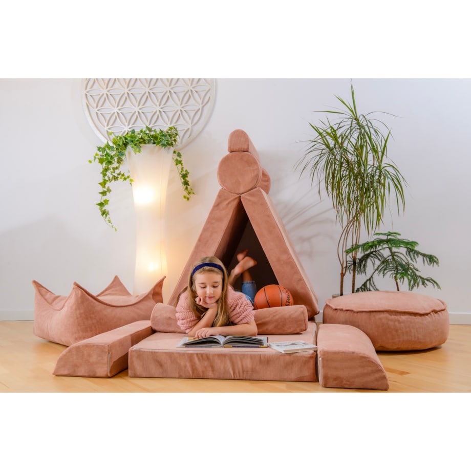 Sofa dla Dzieci Slimcord, Sztruksowa, Beżowa