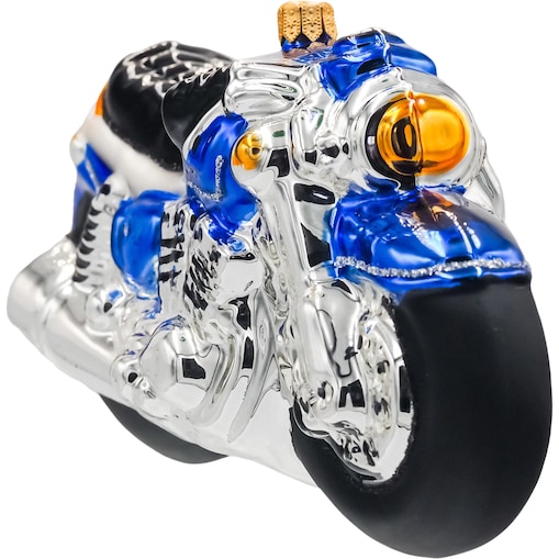 Bombka choinkowa: Motocykl: niebieski