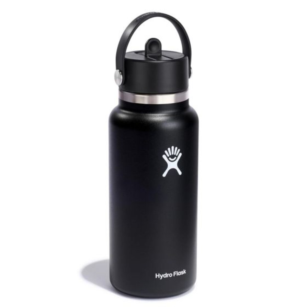 Butelka termiczna (czarna) Wide Mouth Flex Straw Cap Hydro Flask