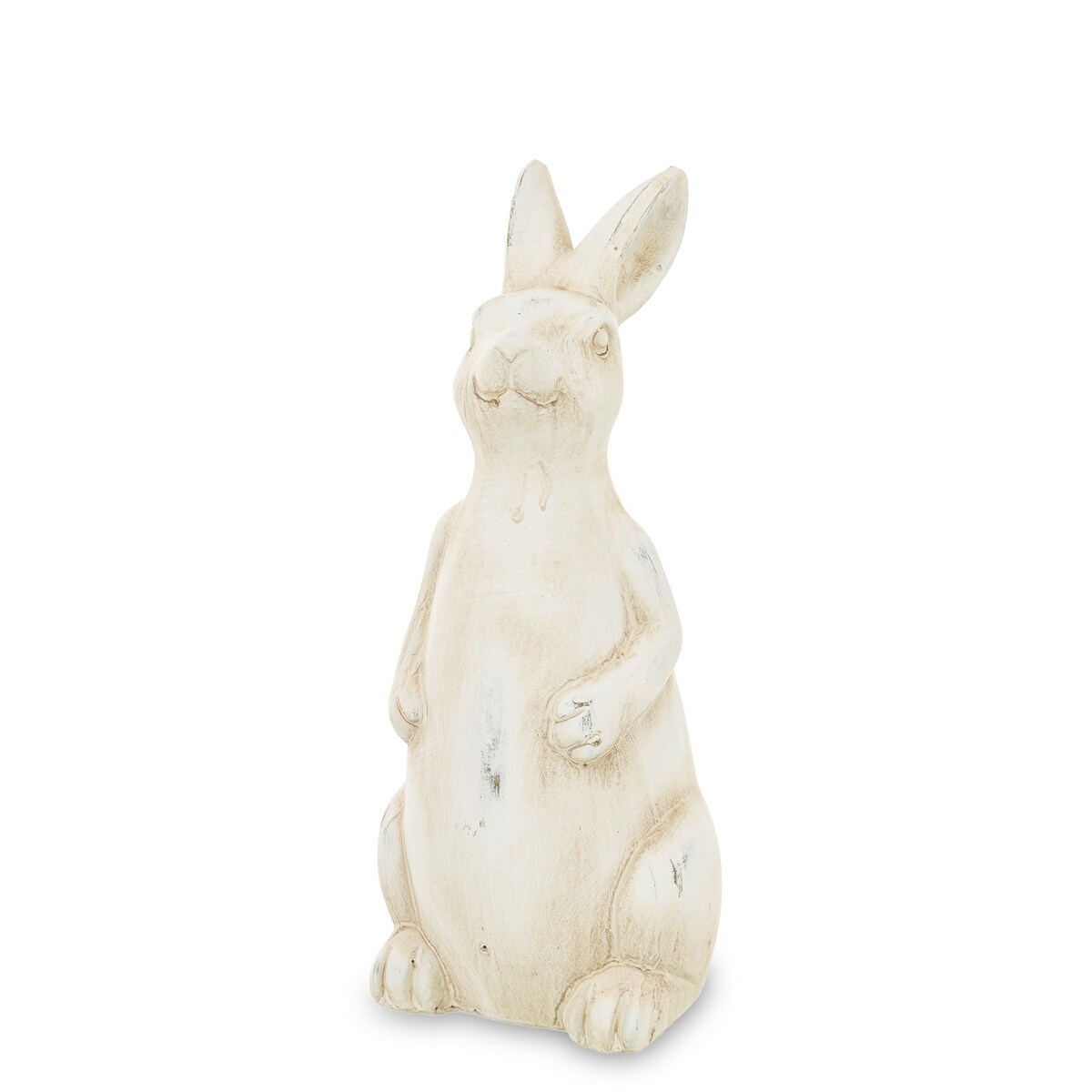 Dekoracja - beżowa ceramiczna figurka królika 24x10x10 cm small