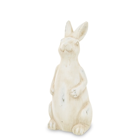 Dekoracja - beżowa ceramiczna figurka królika 24x10x10 cm small