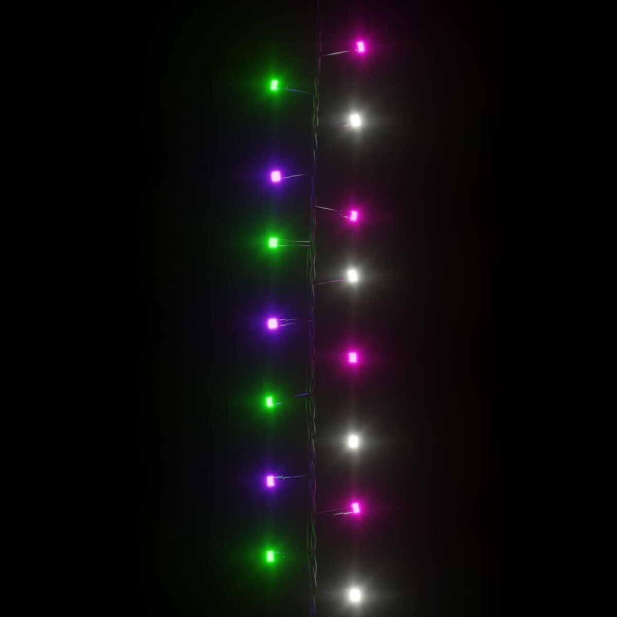 vidaXL Sznur LED, 400 diod, gęsto rozmieszczone, pastelowe, 13 m, PVC