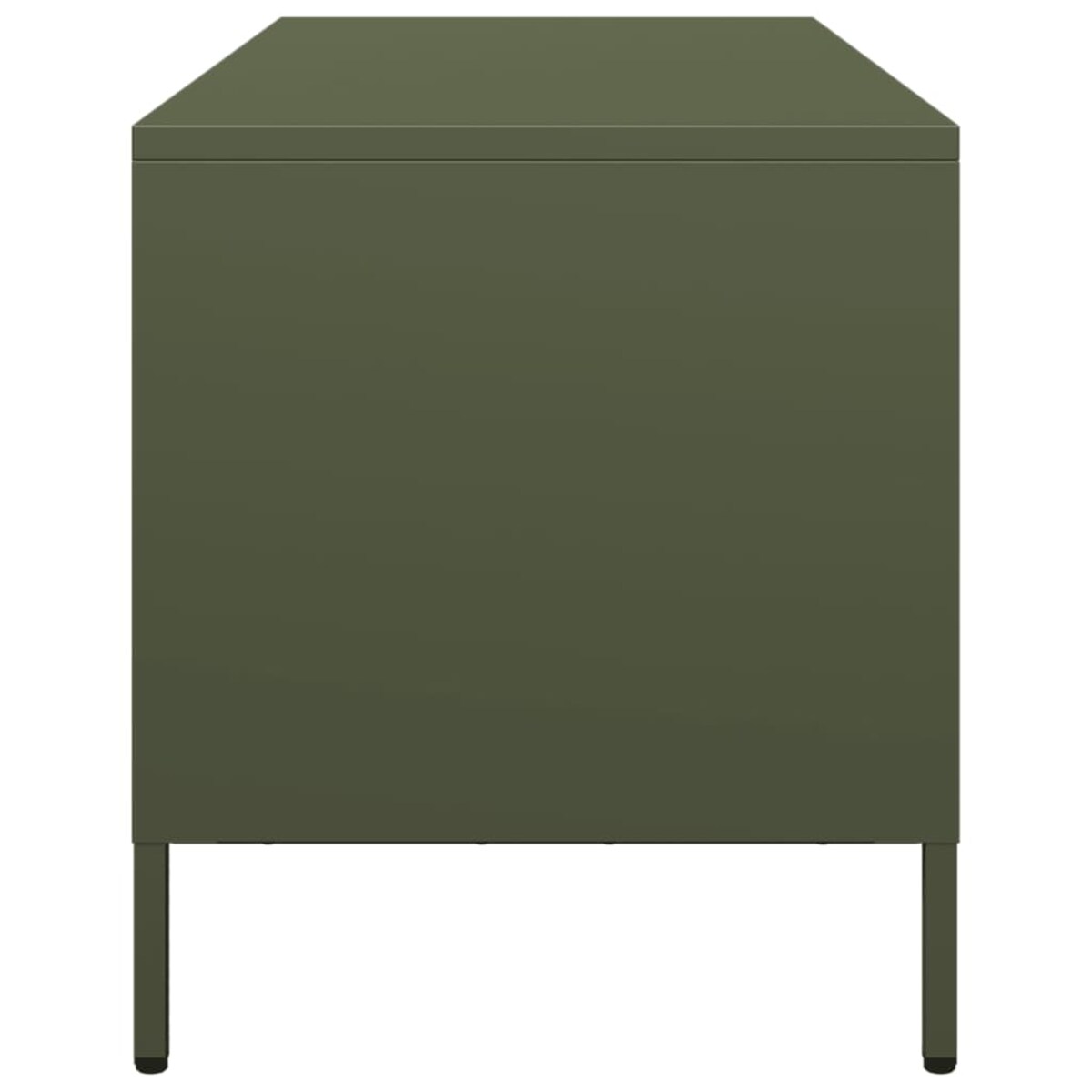 vidaXL Szafka RTV, oliwkowa, 101,5x39x43,5 cm, stal walcowana na zimno