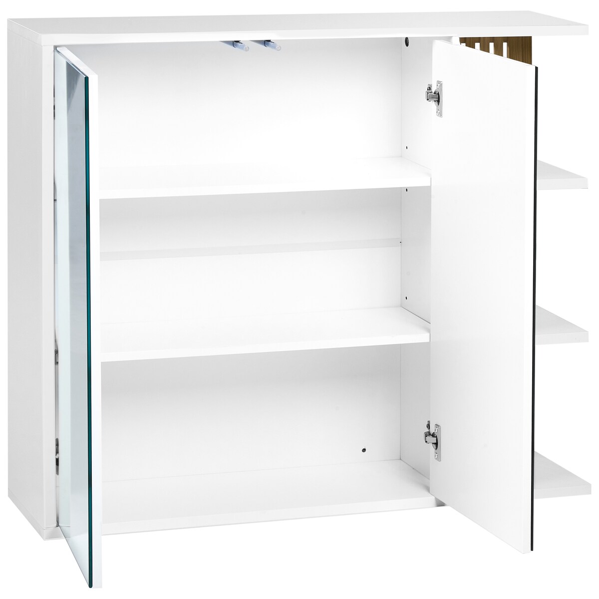 Szafka łazienkowa wisząca z lustrem NUBES 80 cm 70 cm Biały