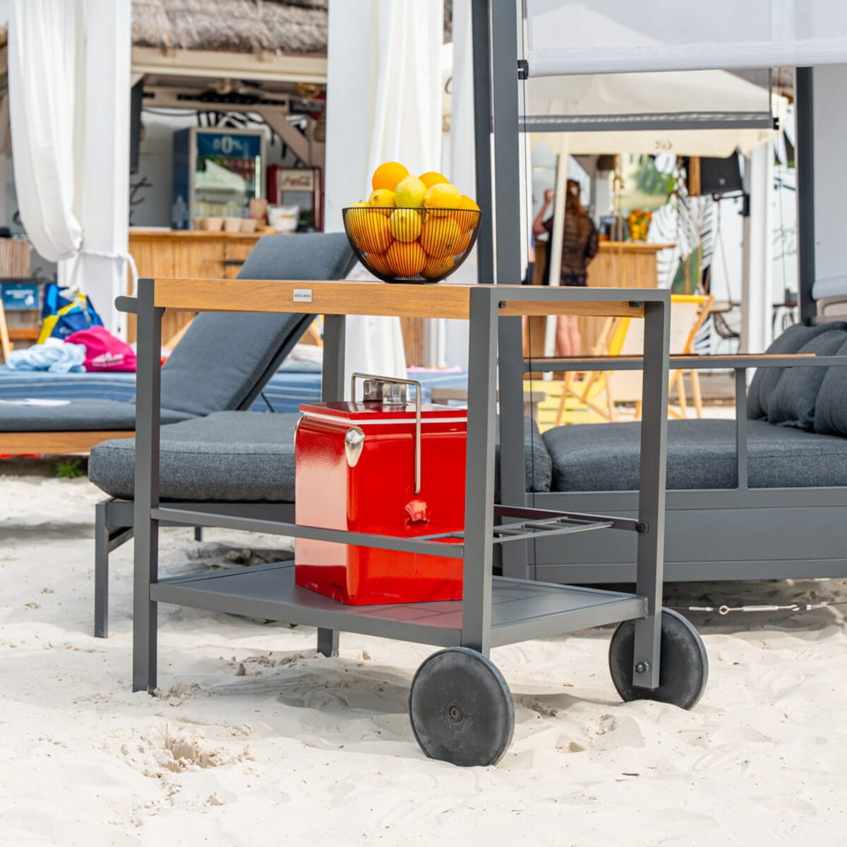 Barek ogrodowy na kółkach Duisburg mobilny aluminiowy