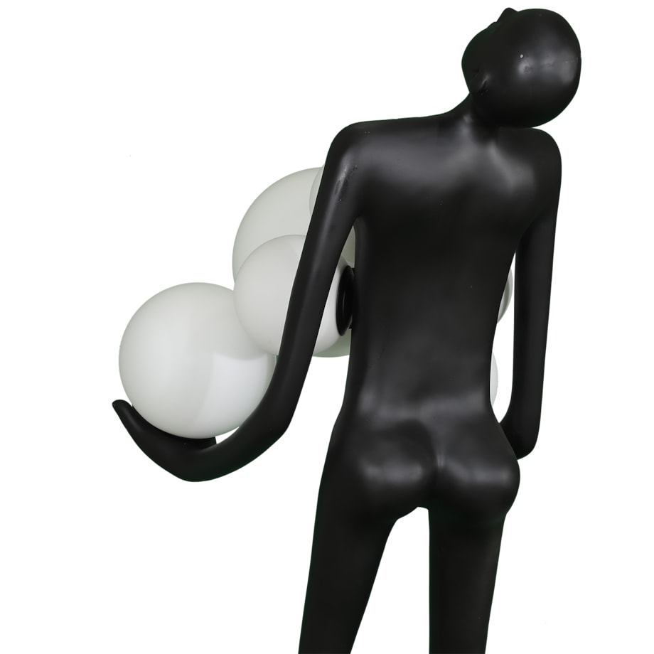 Lampa podłogowa do salonu Man F9312 Step kule balls białe czarne