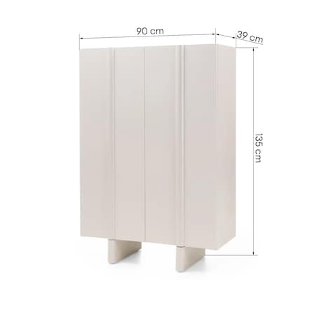 Komoda 2-drzwiowa 86x184x48 cm POPS kaszmirowa