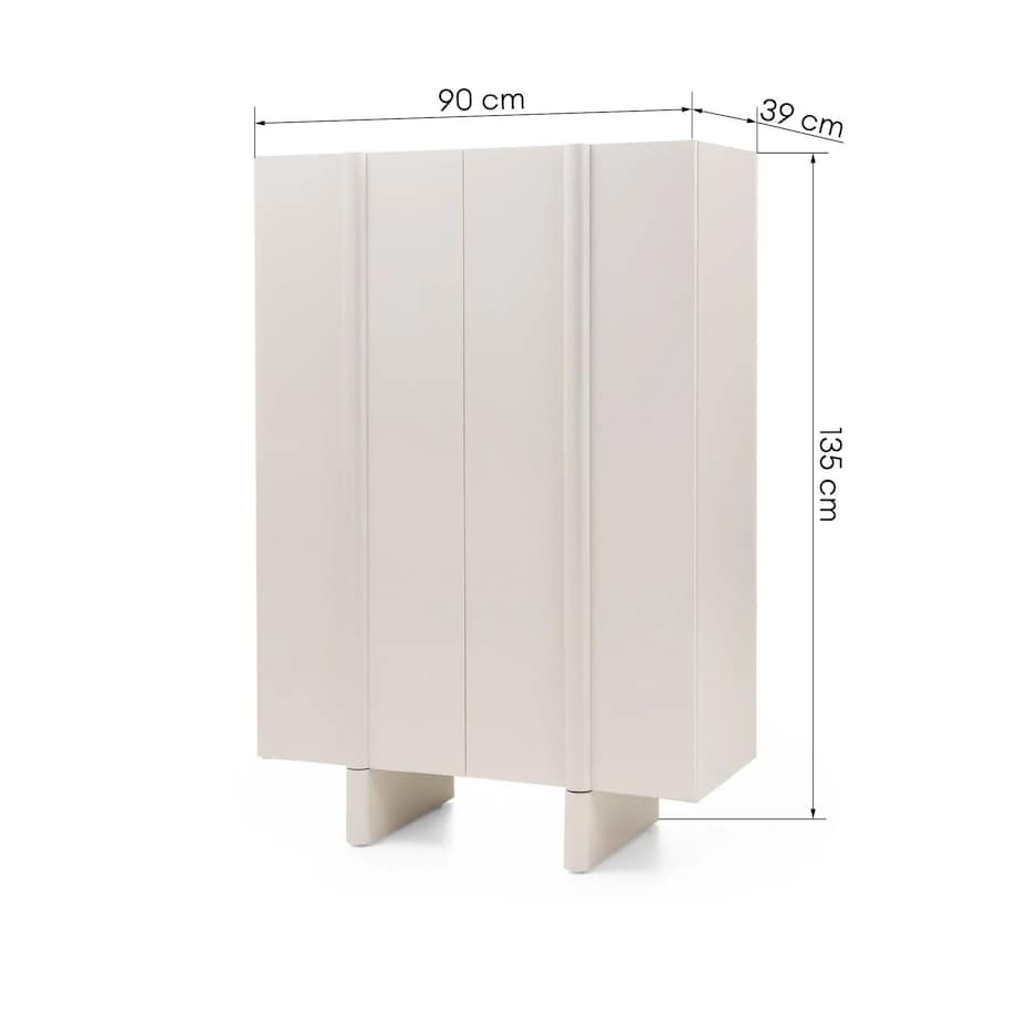 Komoda 2-drzwiowa 86x184x48 cm POPS kaszmirowa