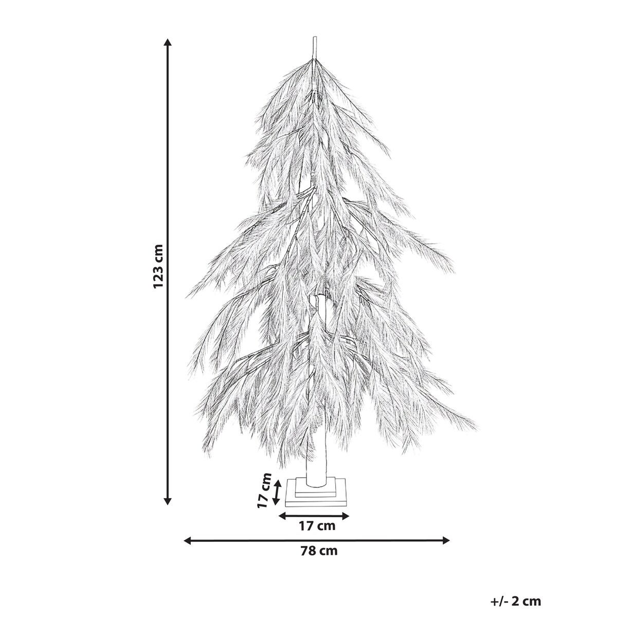 Dekoracja ogrodowa LED BIFROST 123 cm Choinka Beżowy
