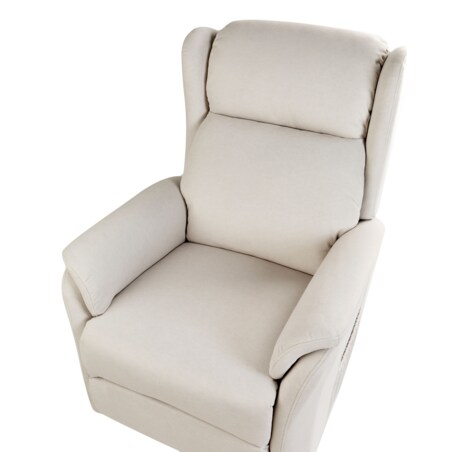 Fotel z elektryczną funkcją relaksu kremowy ELEGY