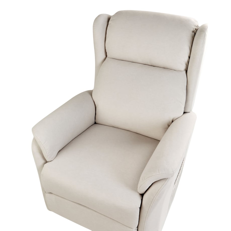 Fotel z elektryczną funkcją relaksu kremowy ELEGY