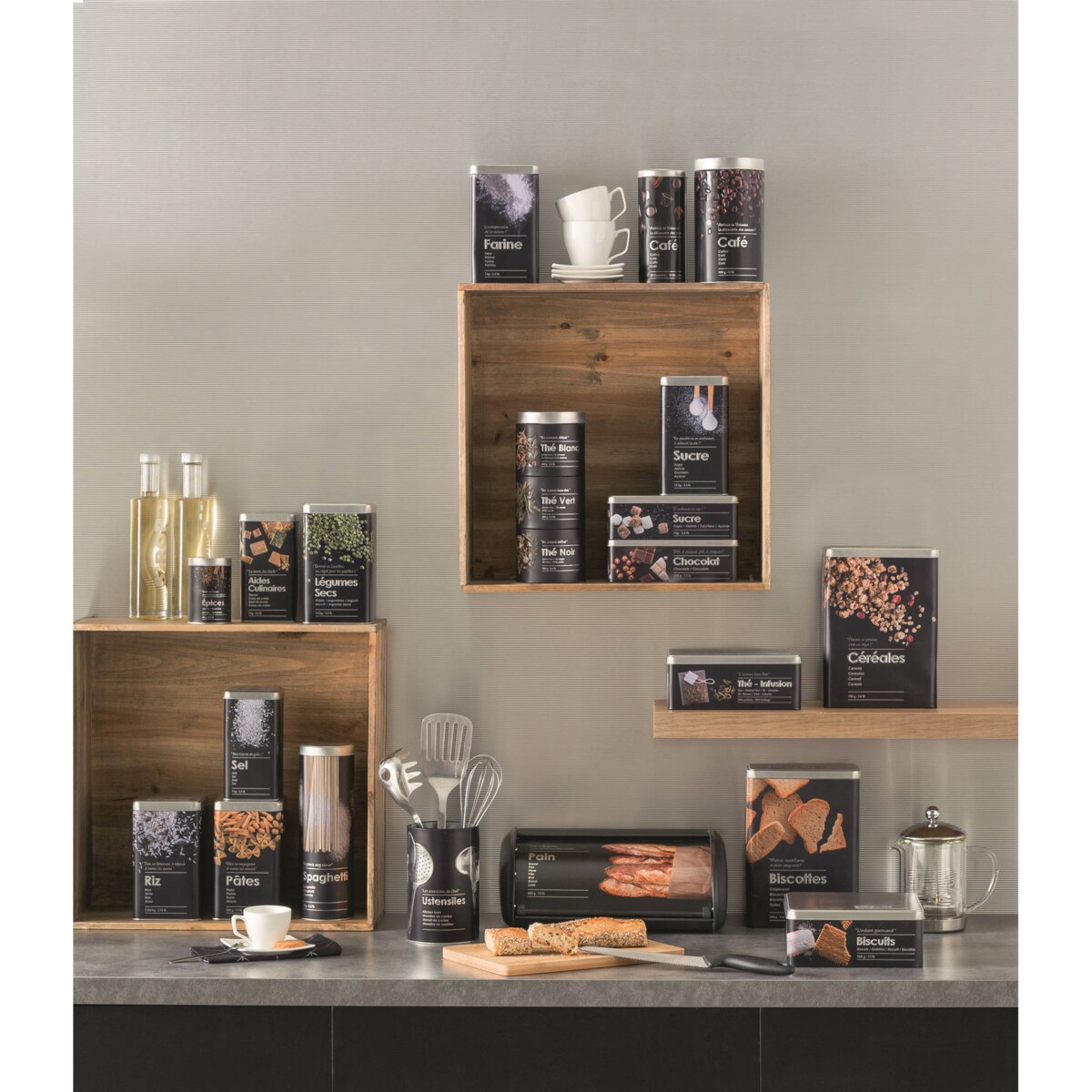 Pojemnik na mąkę, 1 kg, metal