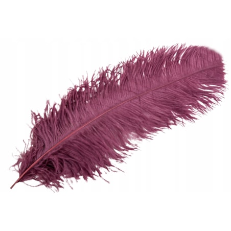 PIÓRO STRUSIE dekoracyjne FIOLETOWE 60cm