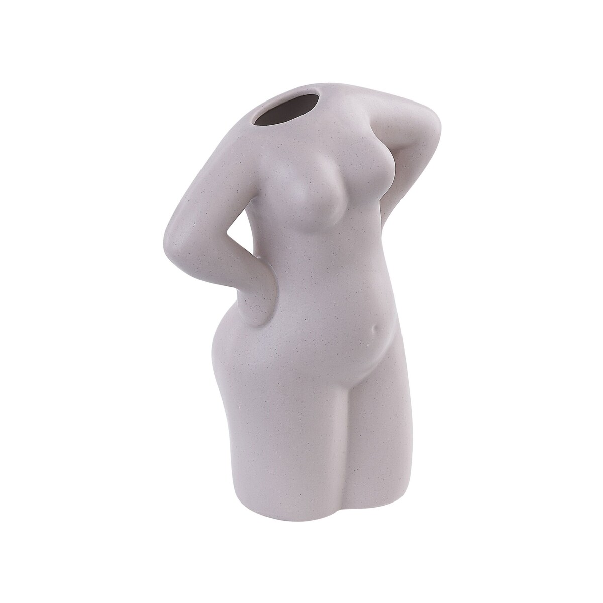 Wazon na kwiaty ceramiczny beżowy KILKIS