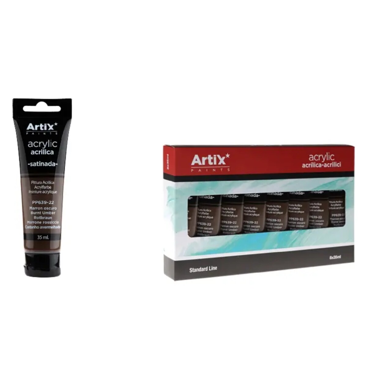 farba akrylowa burnt umber artix pp639-22 35ml