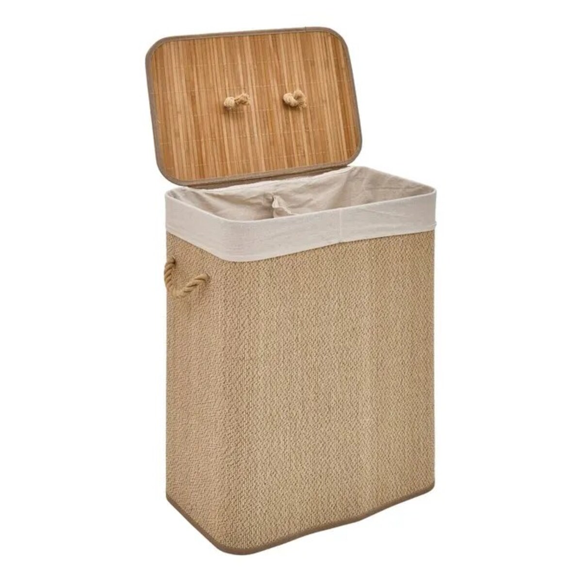 Kosz na pranie bambusowy 63x32x52 cm Stemy 100 L