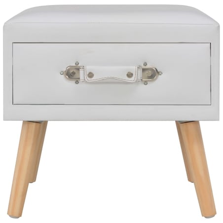 vidaXL Szafki nocne, 2 szt., białe, 40x35x40 cm, sztuczna skóra