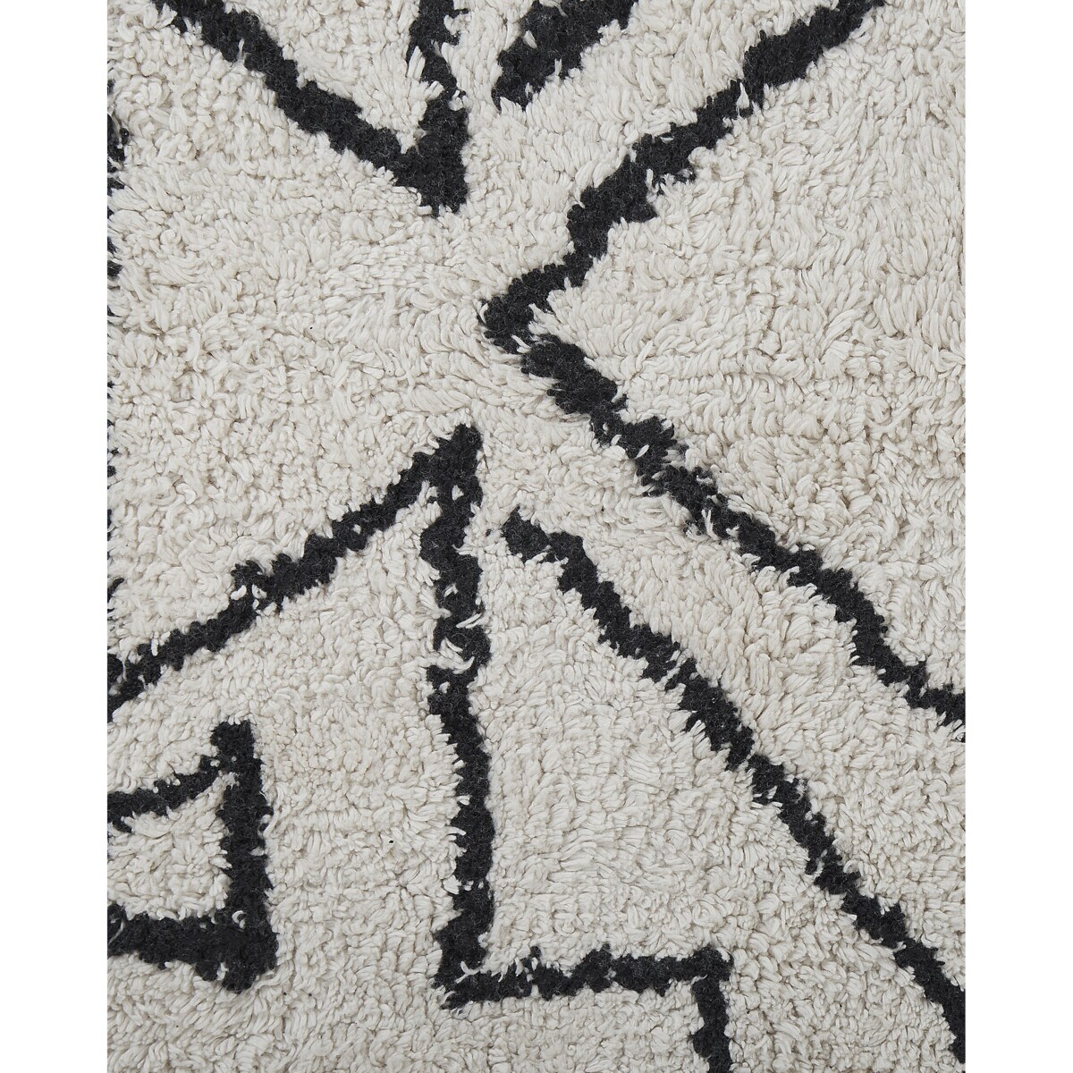Dywan bawełniany 80 x 150 cm biało-czarny KHOURIBGA