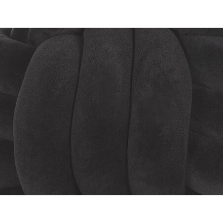Poduszka dekoracyjna supeł welurowa 30 x 30 cm czarna MALNI