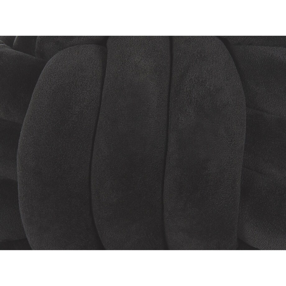 Poduszka dekoracyjna supeł welurowa 30 x 30 cm czarna MALNI