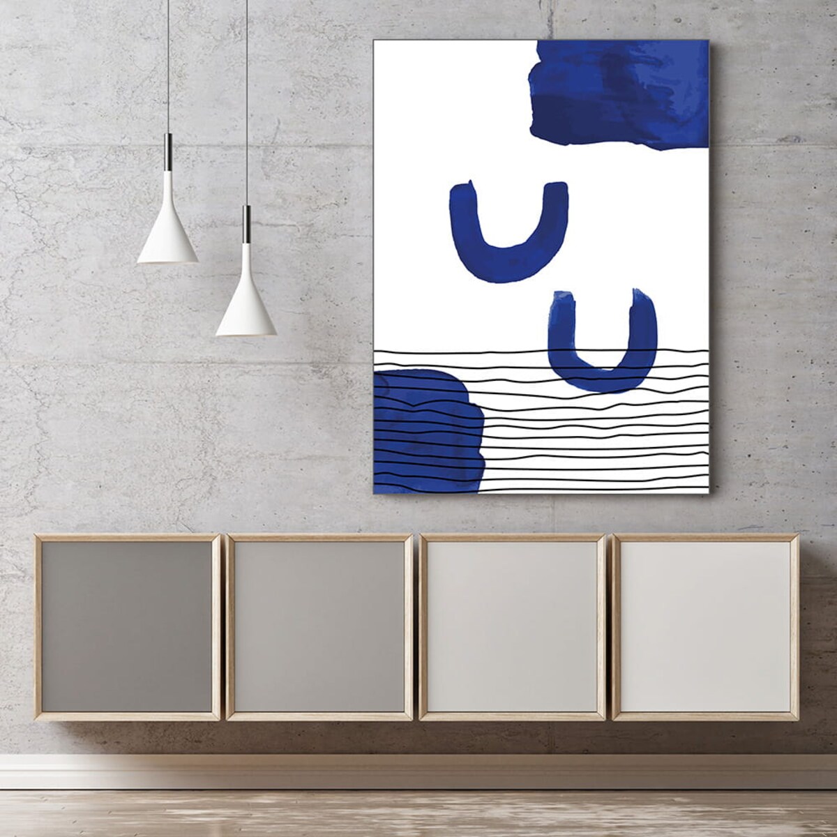 plakat blue abstract 1 30x40 cm