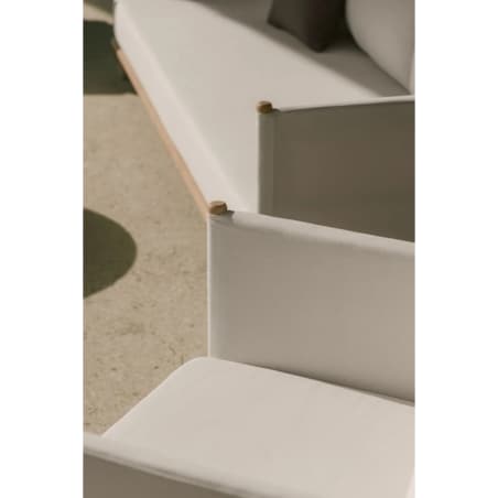 Zestaw ogrodowy: 3-osobowa sofa, 2 fotele i 2 okrągłe stoliki z drewna akacji Olivia