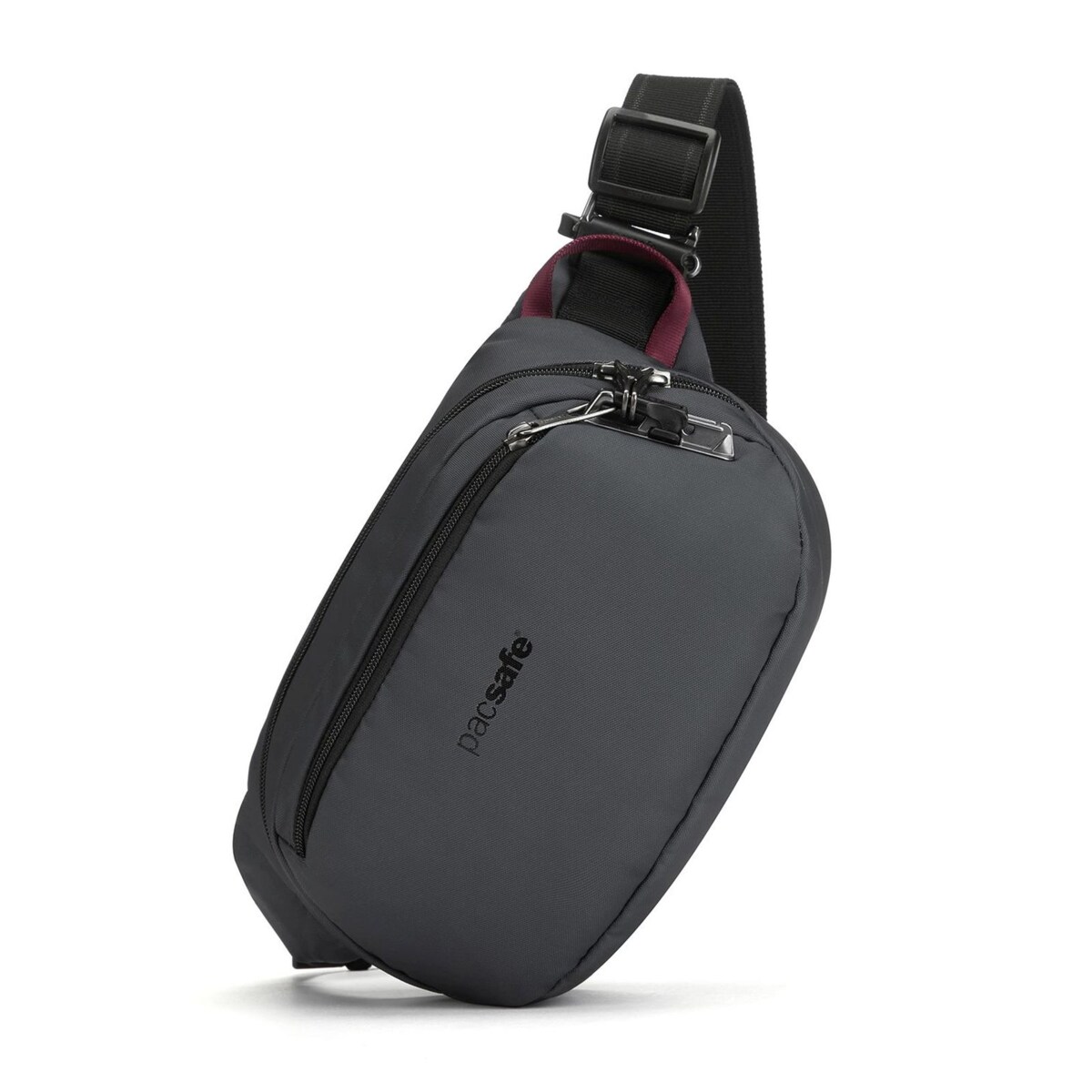 Saszetka nerka antykradzieżowa z recykling Pacsafe Vibe 100 - ciemnoszary