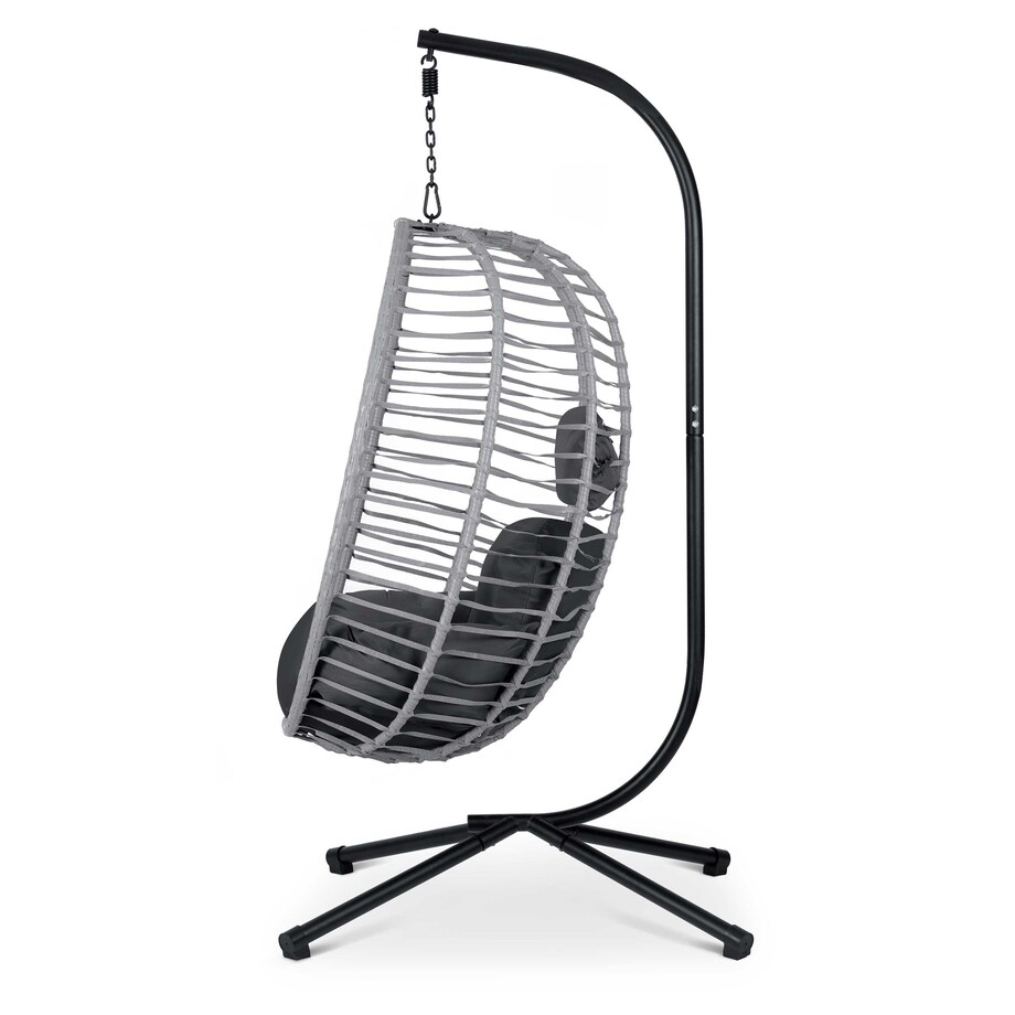 Fotel ogrodowy wiszący huśtawka kosz składany Sofotel Toskana szary