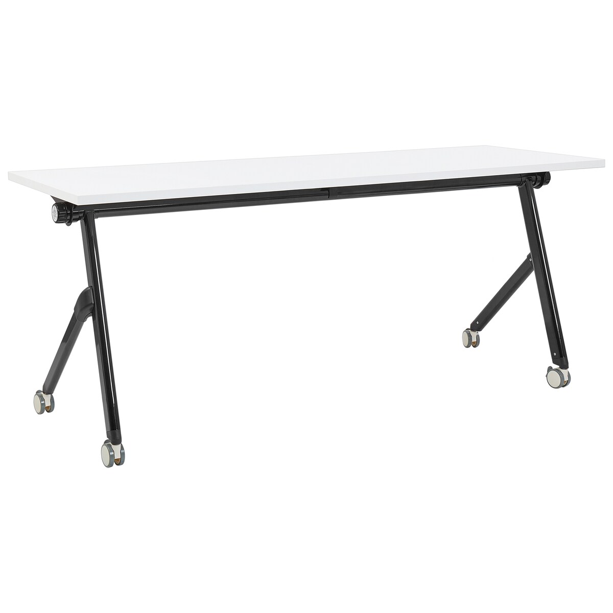 Składane biurko BENDI Biały 180 cm 60 cm z kółkami