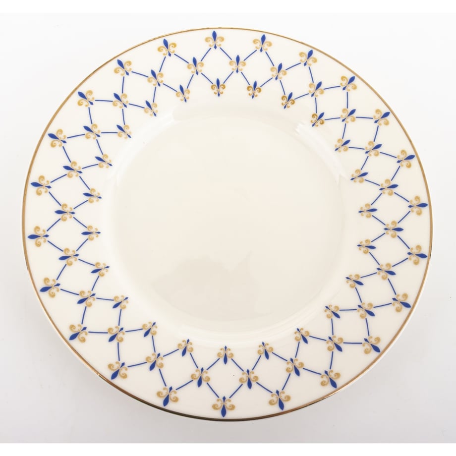 Filiżanka porcelanowa w pudełku 6x11x8,5 cm MAGLIA 220 ml biała z niebieskim wzorem