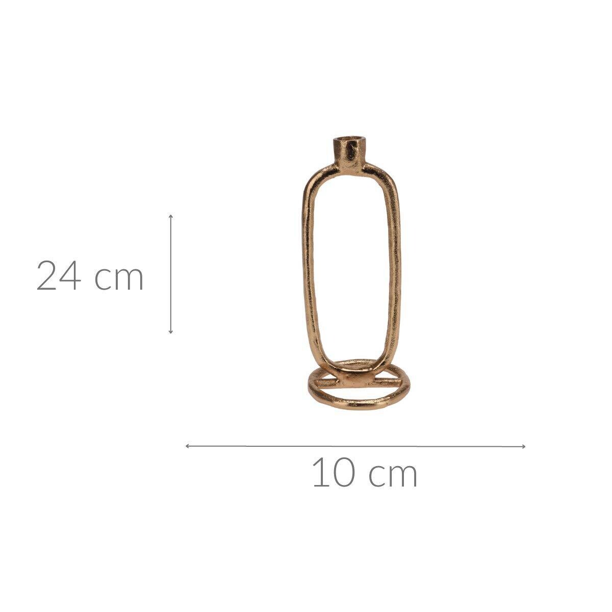 Świecznik dekoracyjny, złoty, aluminium