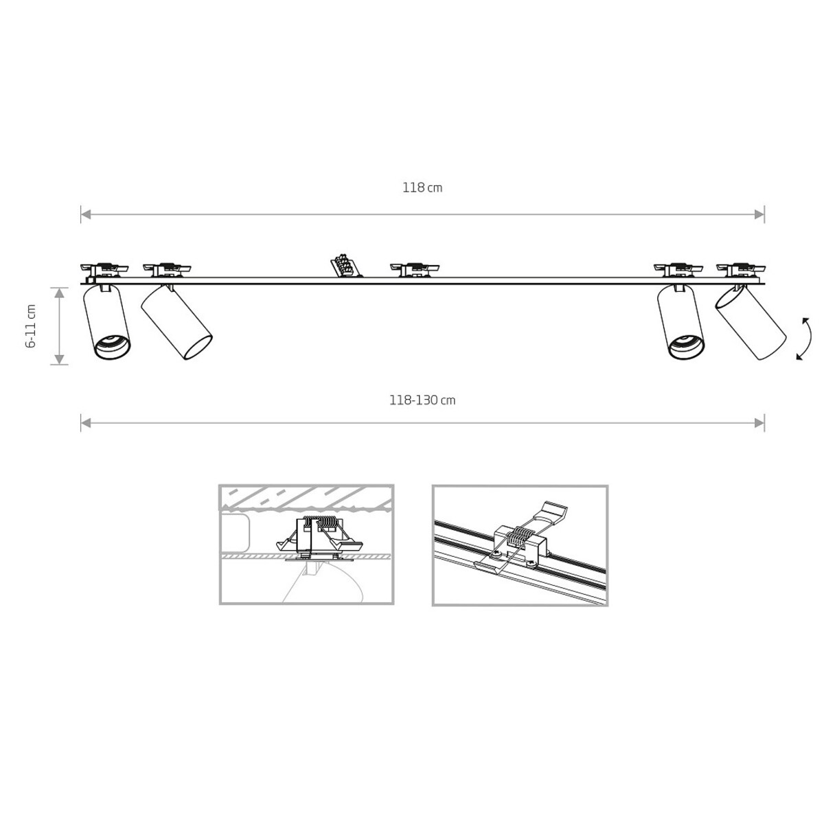 Lampa punktowa 7692 MONO SURFACE Czarny Nowodvorski